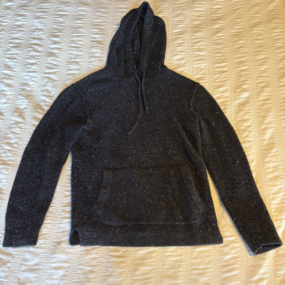 American Eagle Outfitters Black Speckled Crewneck Hoodie